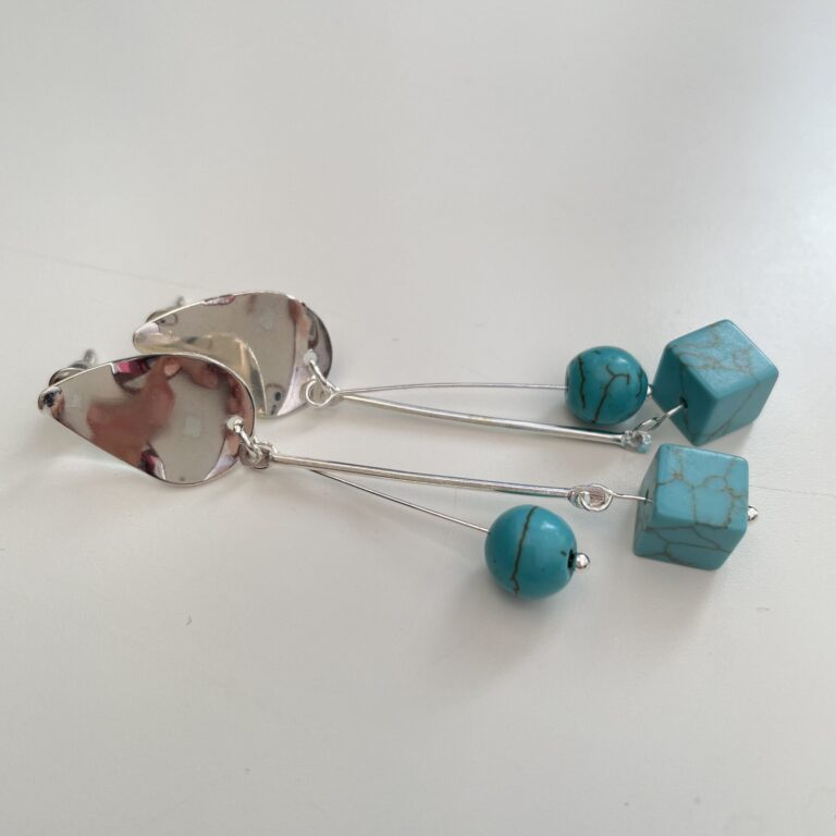 Earring Blue Turquoise Silver