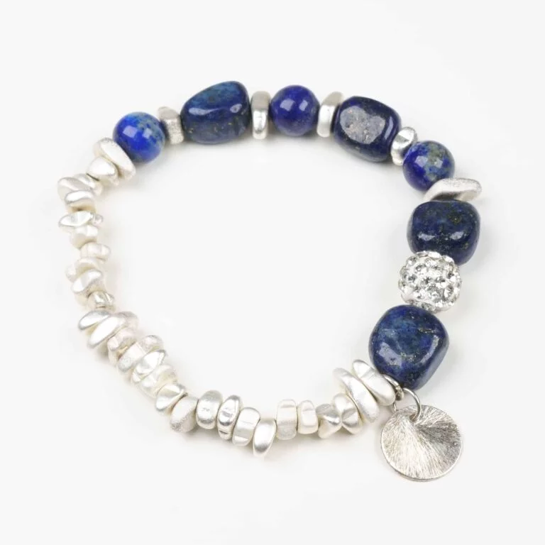 Lapis Lazuli Chic Silver Bracelet