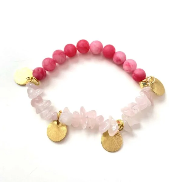 Rose Quartz Pink Agate Bracelet