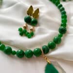 Malachite Green Jade Earring