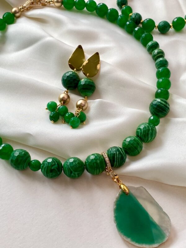 Malachite Green Jade Earring