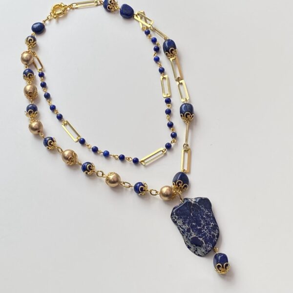Lapis Lazuli Luxury Necklace Layered,