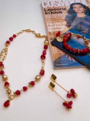 Red Coral Statement Necklace