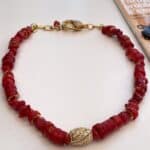 Choker Red Coral Statement Necklace
