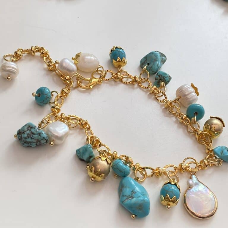 Baroque Pearl Turquoise Bracelet