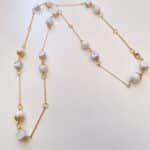 Long Necklace White Jade Gemstones