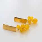 Topaz Gemstone Gold Earring