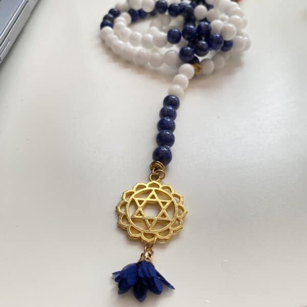 Jade Lapis Lazuli Gemstone 108 Beads Mala Meditation