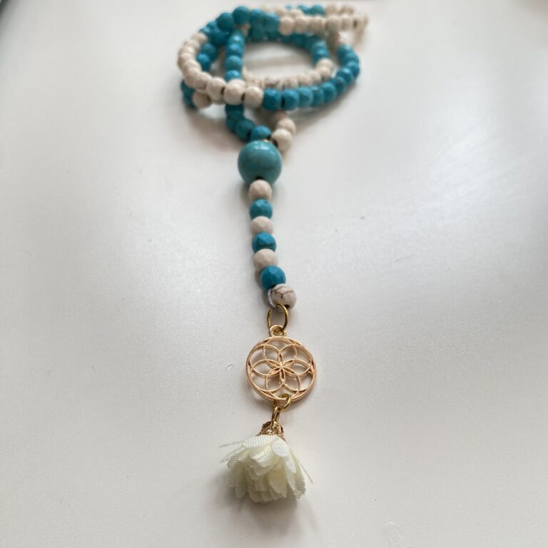 Turquoise Gemstone 108 Beads Mala Meditation