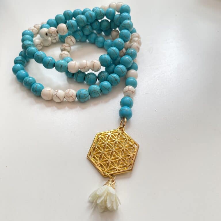 Turquoise Gemstone 108 Beads Mala Meditation