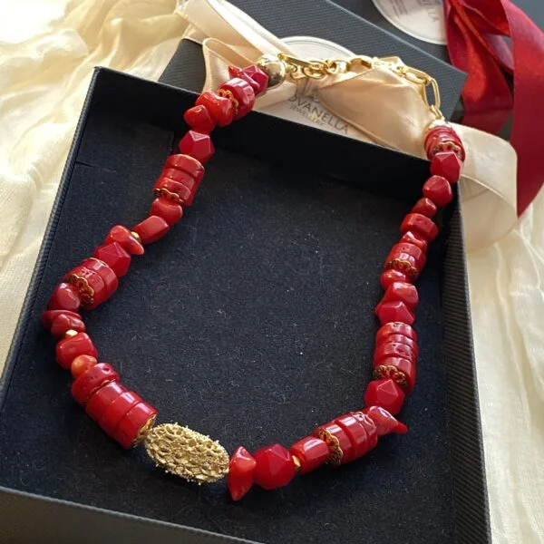 Red Coral Choker Necklace