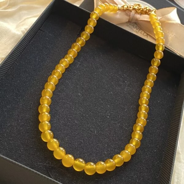 Choker Topaz Gold Plated Necklace
