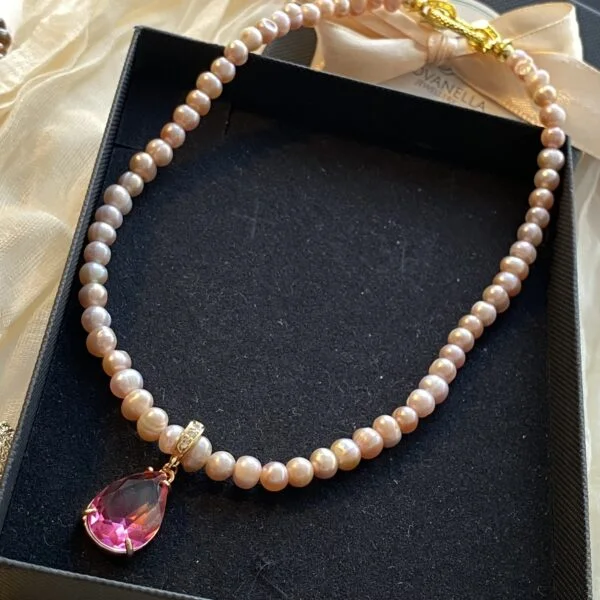 Purple Pearls Choker Necklace