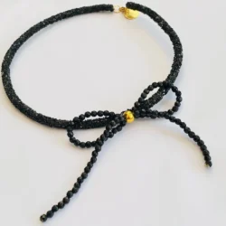 Black Tourmaline Lace Necklace