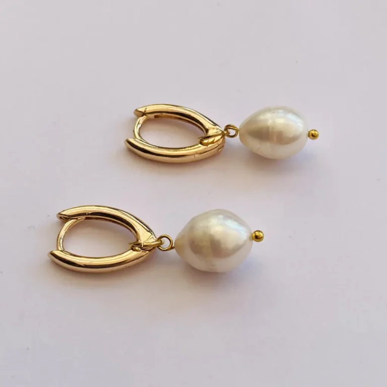 Fresh Pearls oval Earring
