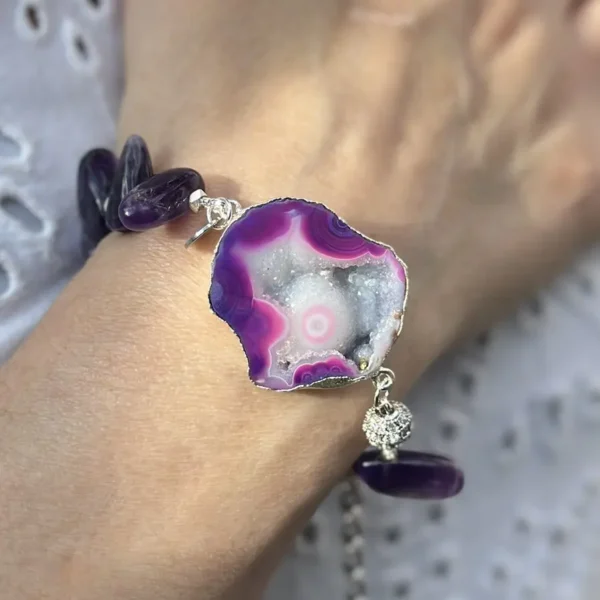 Amethyst Silver Chic Bracelet