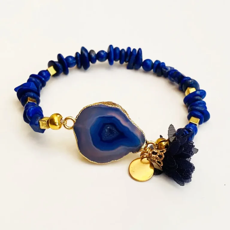 Blue Agate lapis Lazuli Bracelet