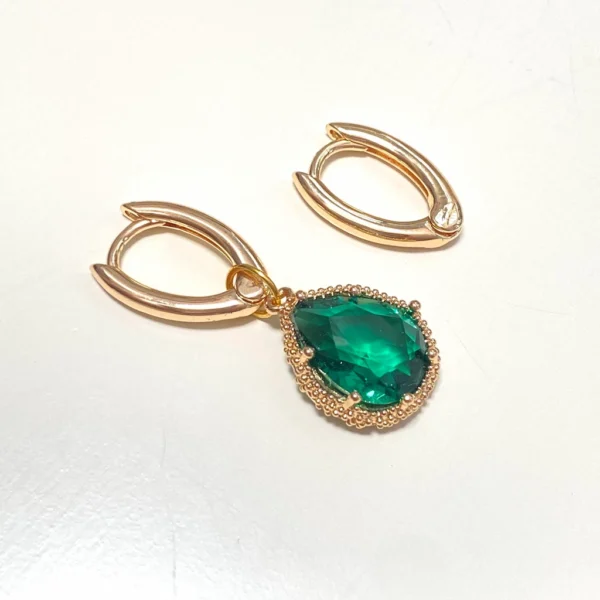 Green Oval Earring