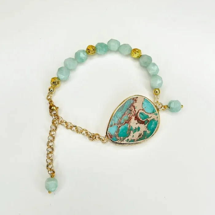 Amazonite Gold Chic Bracelet