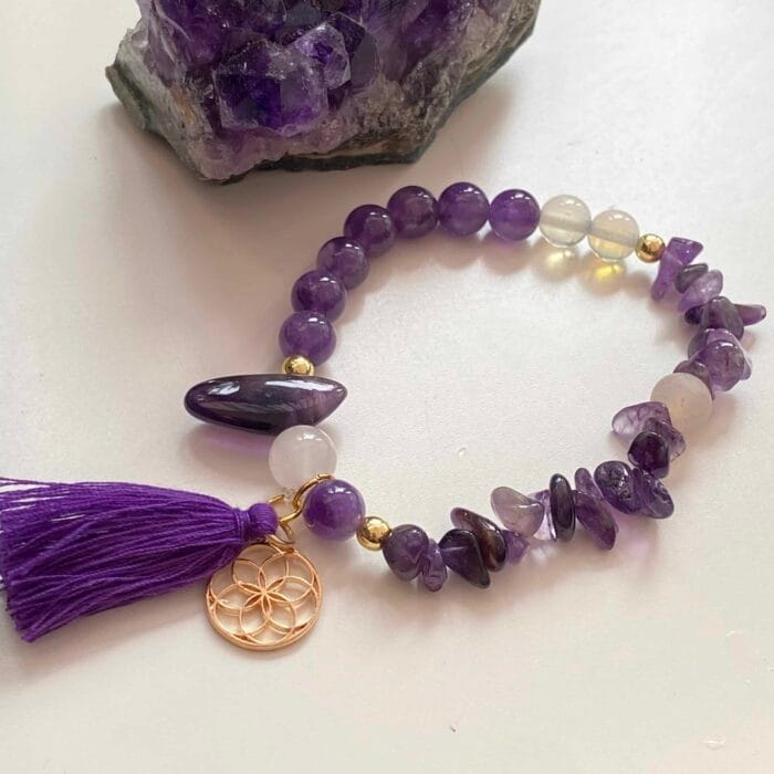 Amethyst Chakra Gemstone Bracelet