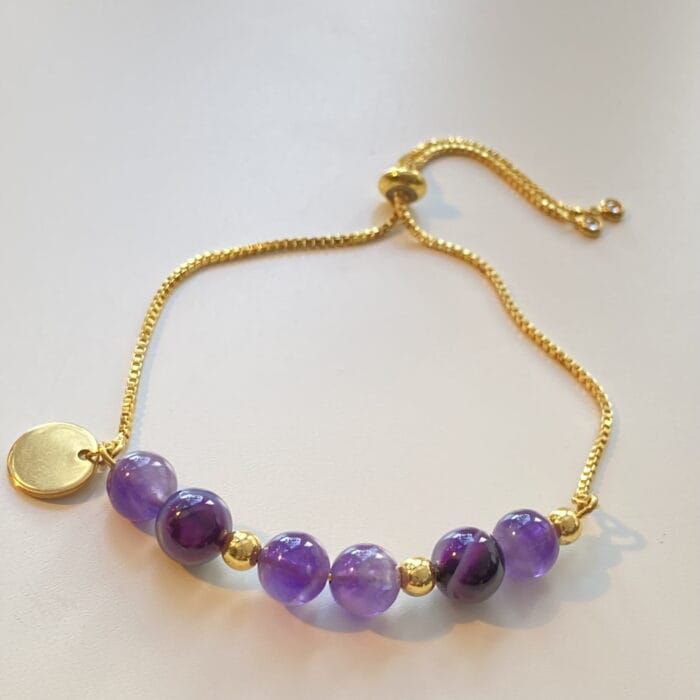 Amethyst Gold Bracelet