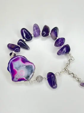 Amethyst Silver Chic Bracelet