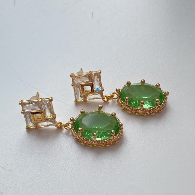 Baroque Pearl Green Jade Drop Set 3