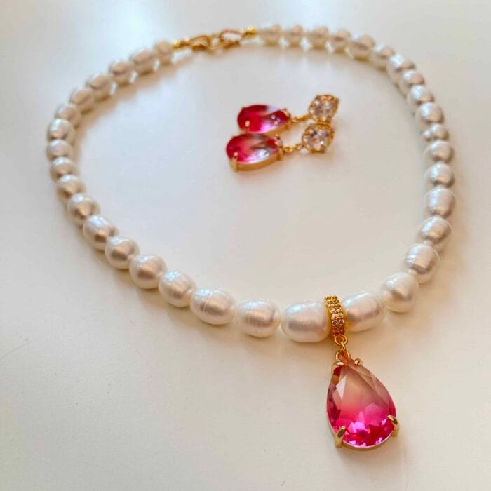 Baroque Pearl Pink Drop Set