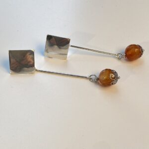 Carnelian Silver Earring