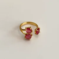 Crystal Rose Faceted Ring