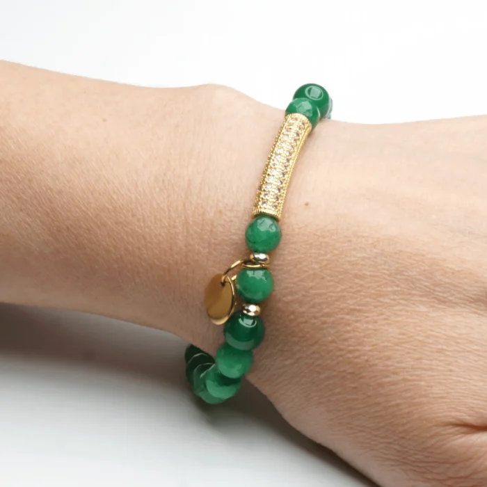 Jade Green Gold Bracelet