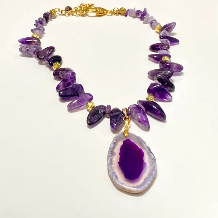 Elegant Necklace Amethyst