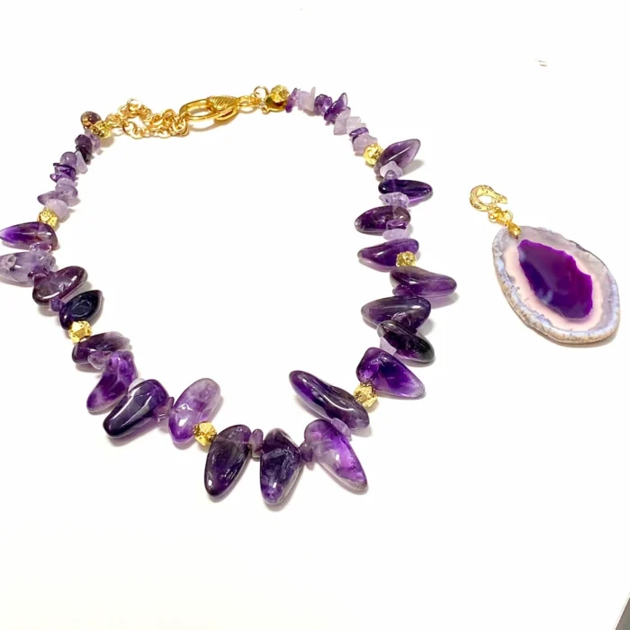 Elegant Necklace Amethyst