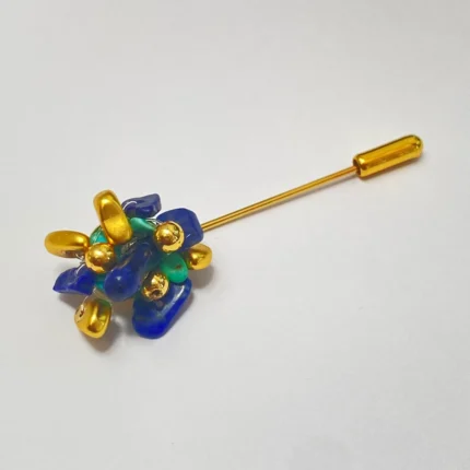 Lapis Lazuli Turquoise Pin Brooch