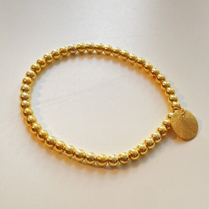 Gold Plated Hematite Bracelet  I Spent My Childhood Sur