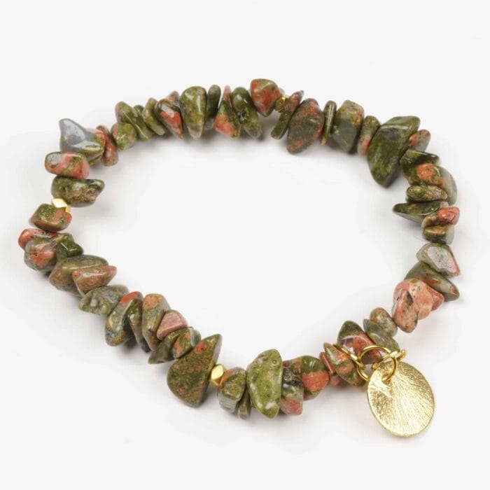 Green Jasper Chic Bracelet  the green jasper crystal is