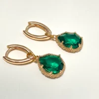 Green Oval Earring