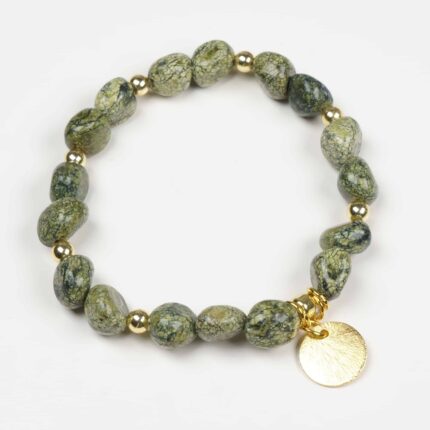 Green Snowflake Bracelet  A stone of purity