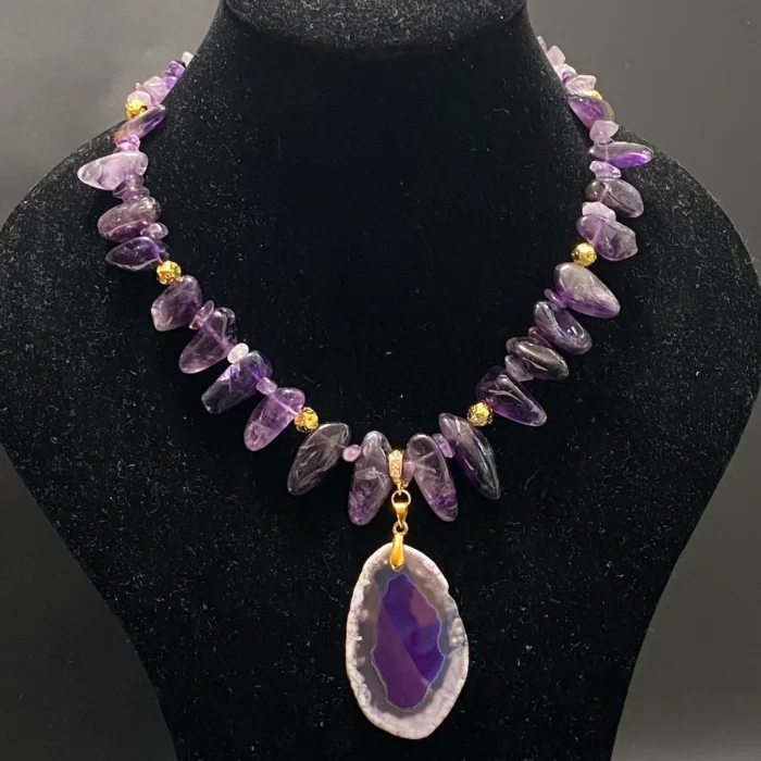 Elegant Necklace Amethyst