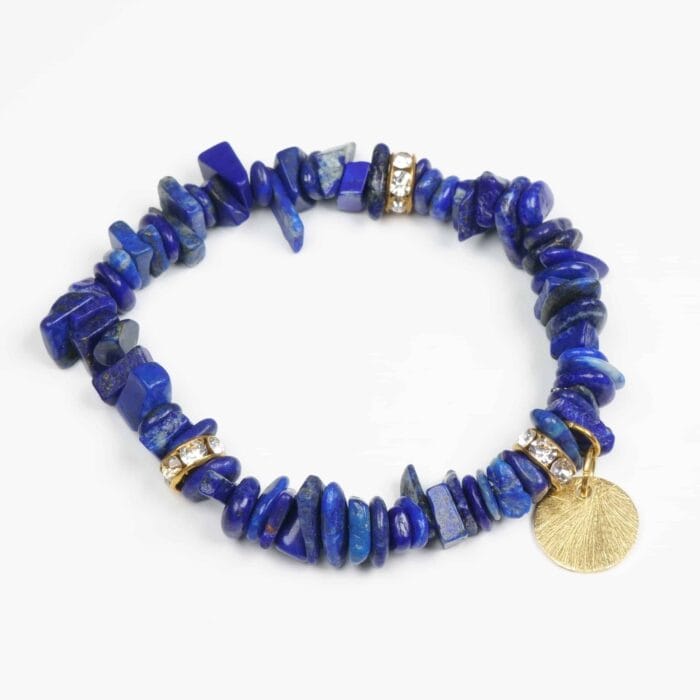 Lapis Lazuli Gold Chic Bracelet  This stone promotes se