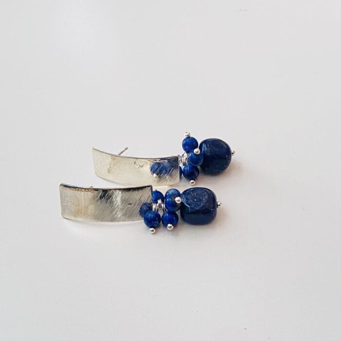 Lapis Lazuli White Jade Earring