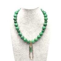 Malachite and Green Jade Necklace