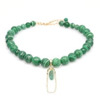 Malachite and Green Jade Necklace