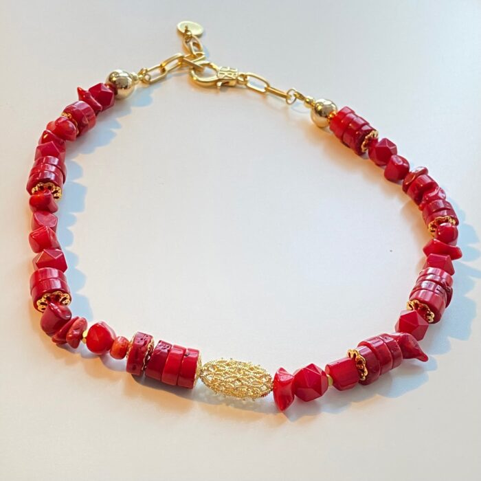 Red Coral Choker Necklace