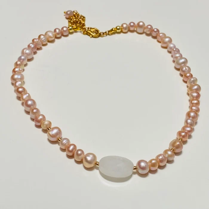 Rose Fresh Pearls Necklace