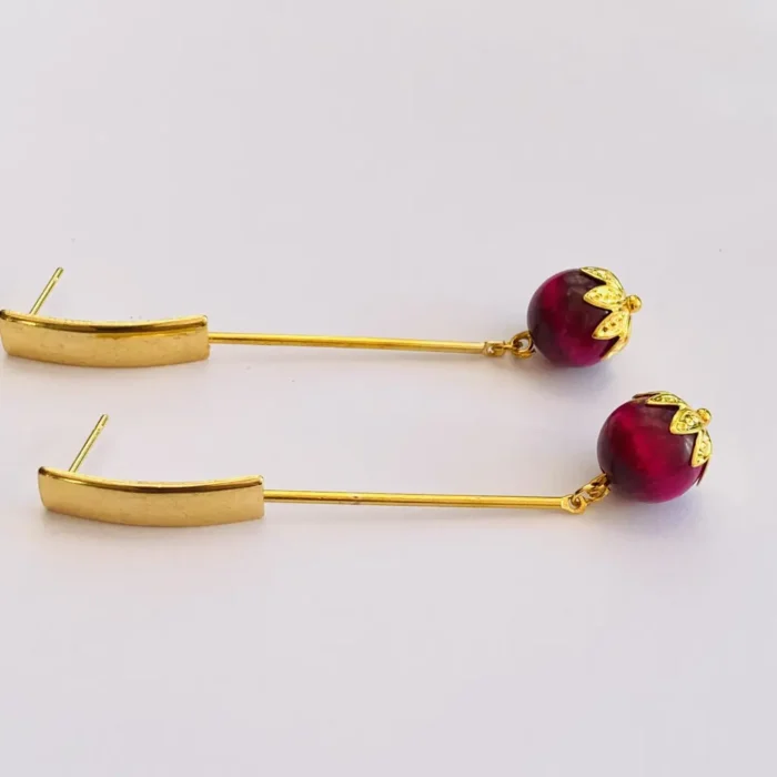 Rose Tiger Eye Earring