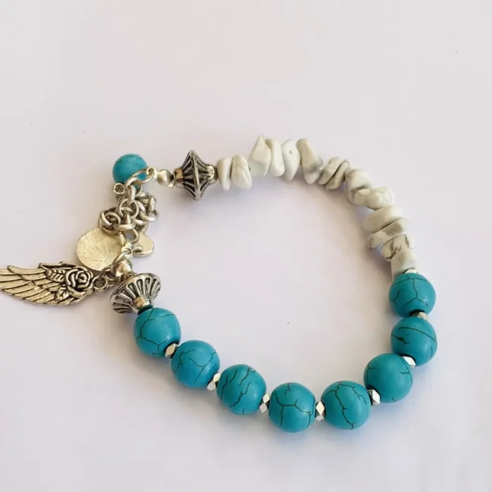 Turquoise Blue White Bracelet