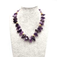 Unique Elegant Amethyst Pendant Jewellery Set