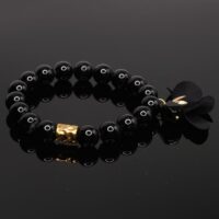 Black Onyx Gold Chic Bracelet