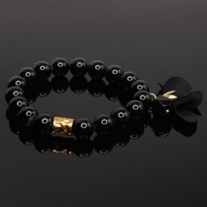 Black Onyx Gold Chic Bracelet